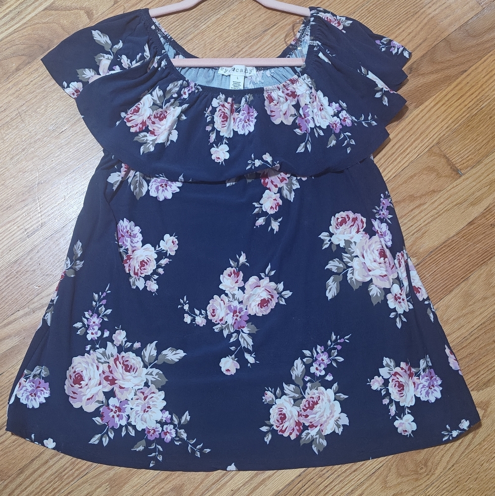 Eye Candy Navy Floral Top